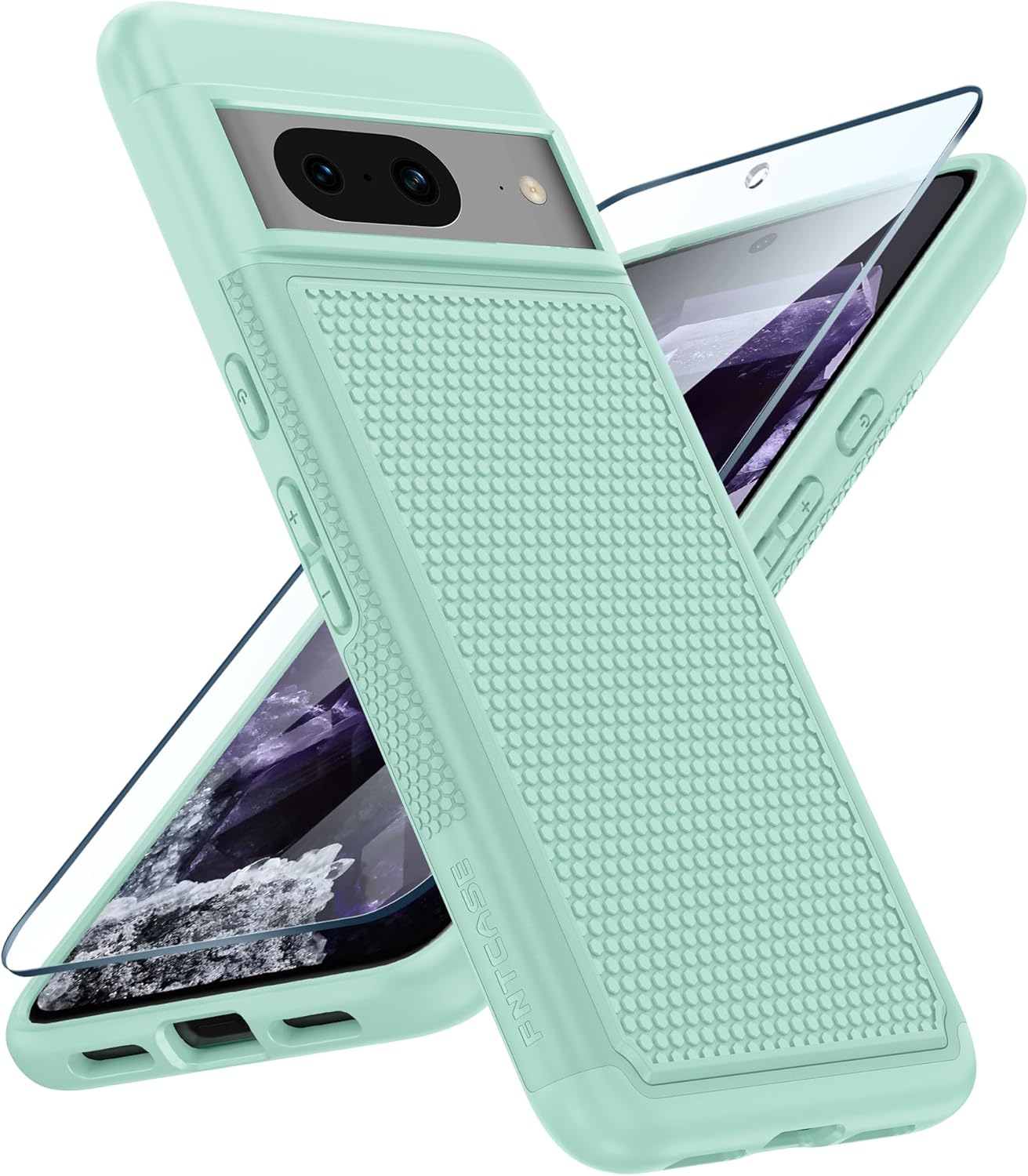 Google Pixel 8 Case: Dual Layer Durable Shockproof Protective Cell Phone Cover with Hybrid Matte Textured Shell | Heavy Duty Military Grade Rugged Drop Protection Bumper Tough Cases