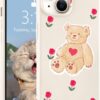for iPhone 13 Case, Cute Kawaii Panda Pink Liquid Silicone Slim Fit Soft Gel Rubber Protective Phone Cover for Women Girls