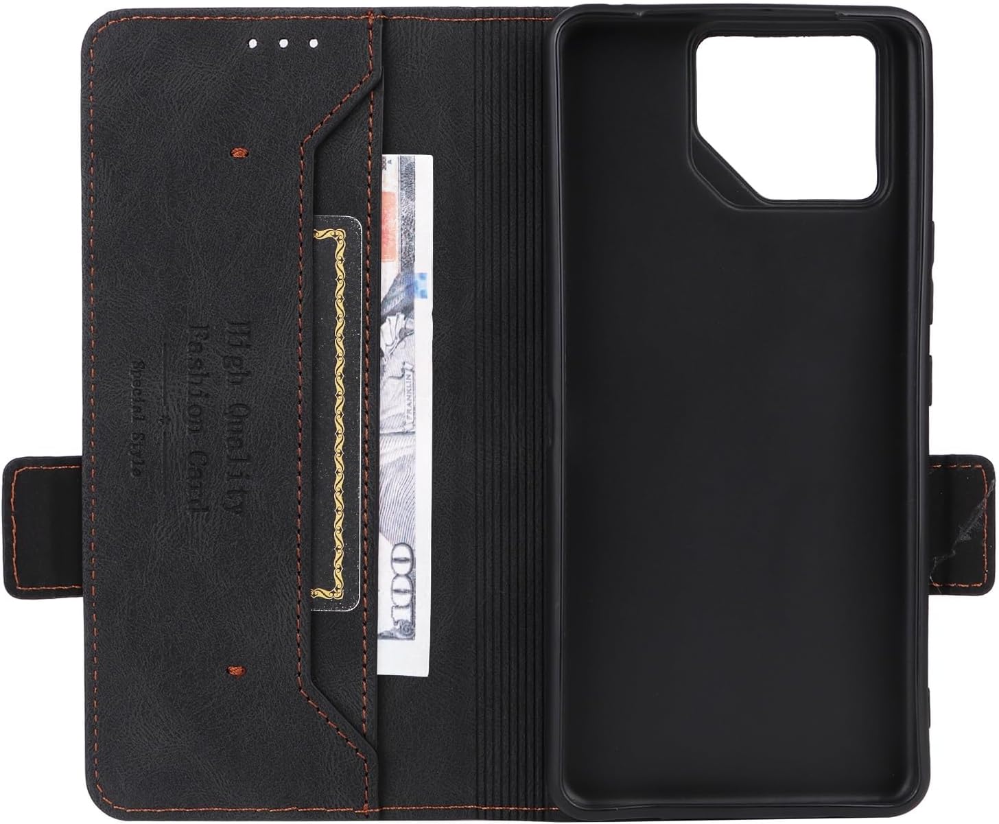 Cell Phone Flip Case Cover Compatible with Phone 8/ROG Phone 8 Pro Wallet Case,PU Leather Flip Folio Case with Card Holders [Shockproof TPU Inner Shell] Phone Cover, Magnetic Closure Protecti