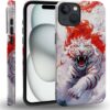 case Compatible with iPhone 13, Dark Blue Steed and Cactus Mix Two Layers of Protective Hard Shell Clear Design and dust-Proof. Suitable for iPhone 13