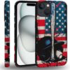 case Compatible with iPhone 13, Dark Blue Steed and Cactus Mix Two Layers of Protective Hard Shell Clear Design and dust-Proof. Suitable for iPhone 13