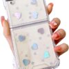 71wProOLp_L._AC_SL1500 Compatible with Galaxy Flip 6 Case Women Girls Flexible TPU Sequin Sparkle Glitter Shockproof Protective Phone Cover for Galaxy Z Flip 6 (Shell Colorful)