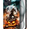 case Compatible with iPhone 13, Dark Blue Steed and Cactus Mix Two Layers of Protective Hard Shell Clear Design and dust-Proof. Suitable for iPhone 13
