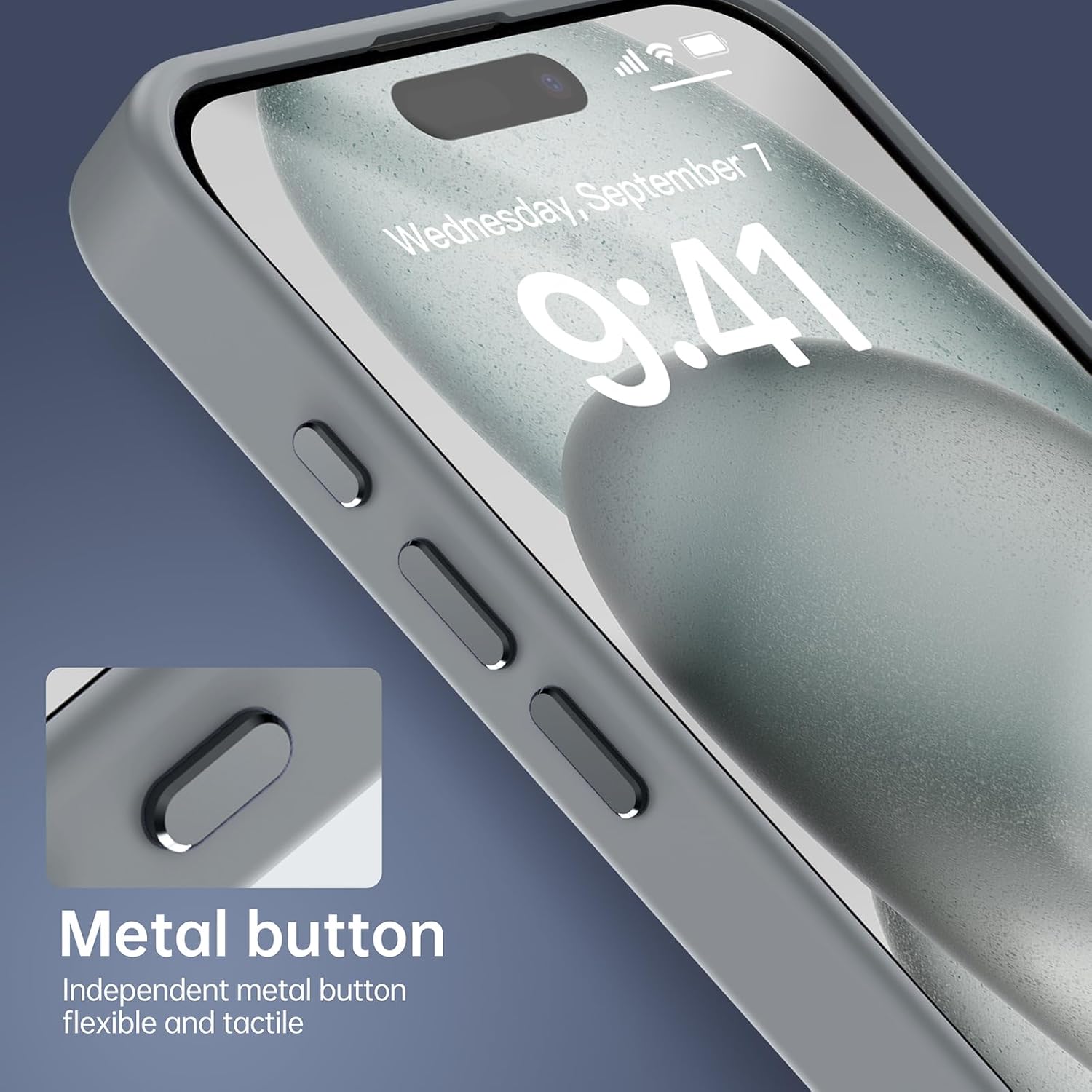 for iPhone15 Pro max Case Magnetic Translucent Matte Back Cover Military Grade Protection Shockproof Shell Full Body [Compatible with MagSafe]Slim Cell Phone Case - blue (Black, iPhone15 Pro Max)
