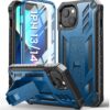 for iPhone 13 Case Protective Cover: iPhone 14 case Heavy Duty Military Grade Hard Protection Shock Proof Grip | Durable Dual-Layer Design iPhone 13-14 Phone Case with Built-in Kickstand Blue