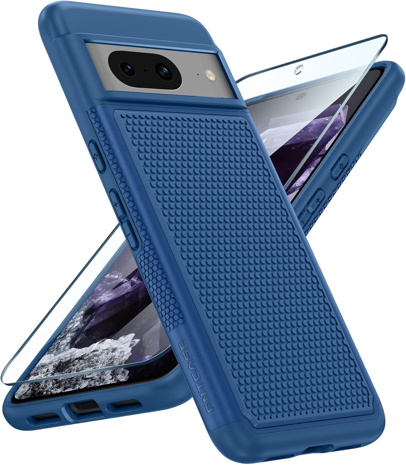 Google Pixel 8 Case: Dual Layer Durable Shockproof Protective Cell Phone Cover with Hybrid Matte Textured Shell | Heavy Duty Military Grade Rugged Drop Protection Bumper Tough Cases