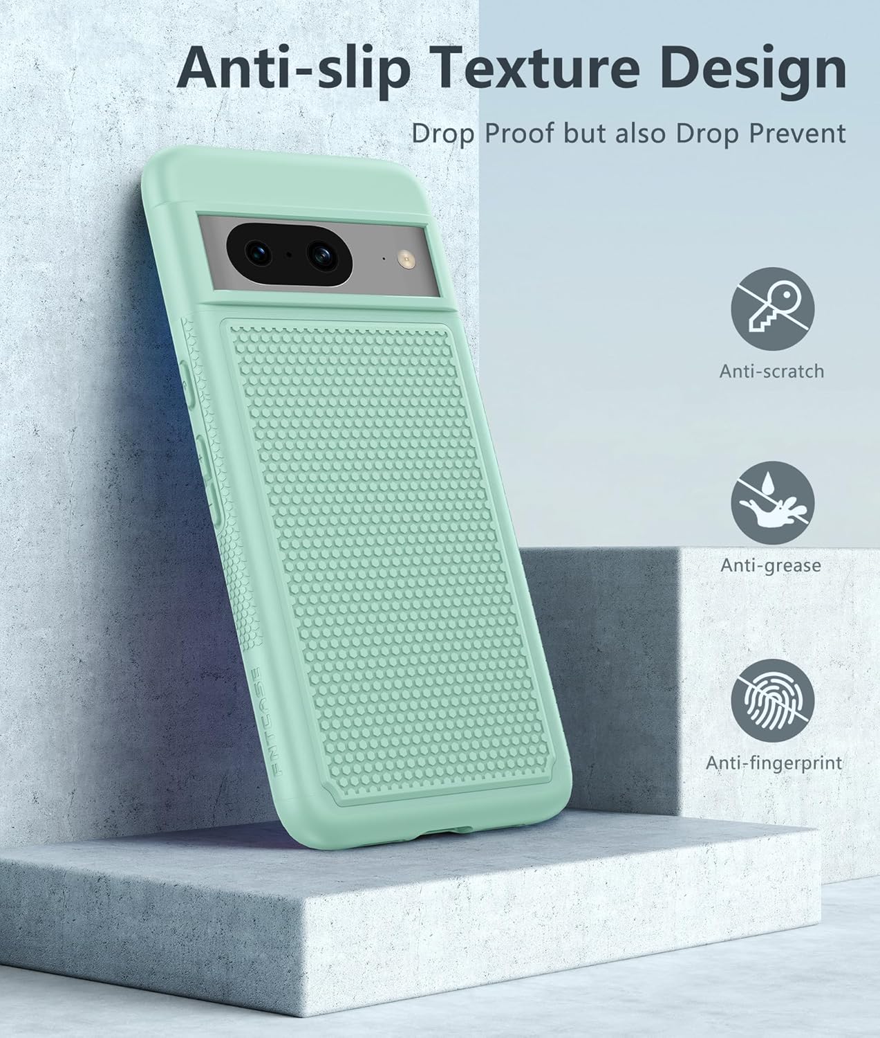 Google Pixel 8 Case: Dual Layer Durable Shockproof Protective Cell Phone Cover with Hybrid Matte Textured Shell | Heavy Duty Military Grade Rugged Drop Protection Bumper Tough Cases