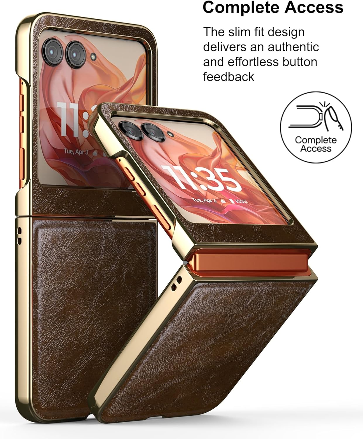 for 2024 5G PU Leather Folio Case Ultra Slim Lightweight,PU Leather+PC Hard Shell,Stylish Phone Case, Support Wireless Charging Case for  2024