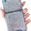81zTAECPIgL._AC_SL1500 Compatible with Galaxy Flip 6 Case Women Girls Flexible TPU Sequin Sparkle Glitter Shockproof Protective Phone Cover for Galaxy Z Flip 6 (Shell Colorful)
