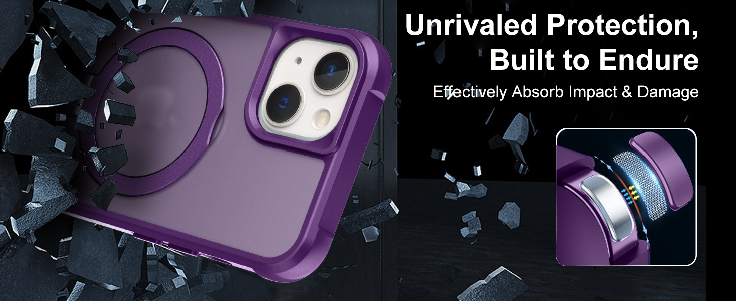iPhone case with stand magsafe ring magnetic